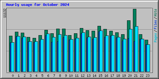 Hourly usage for October 2024