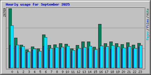 Hourly usage for September 2025