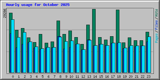 Hourly usage for October 2025