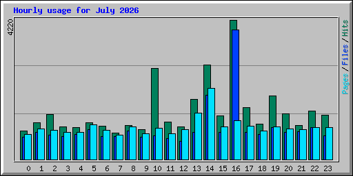 Hourly usage for July 2026
