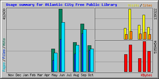 Usage summary for Atlantic City Free Public Library