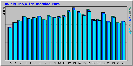 Hourly usage for December 2025